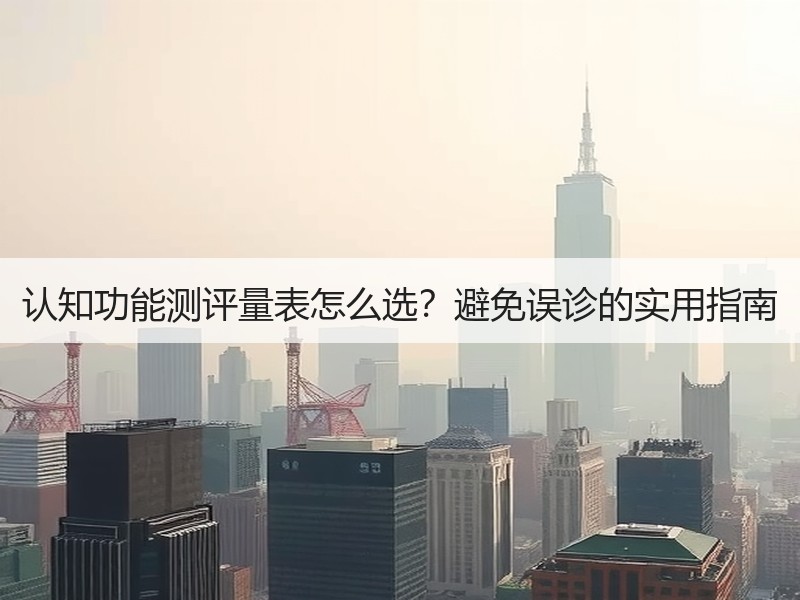 认知功能测评量表怎么选？避免误诊的实用指南
