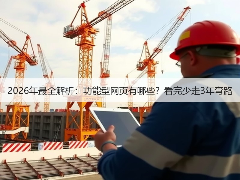 2026年最全解析：功能型网页有哪些？看完少走3年弯路