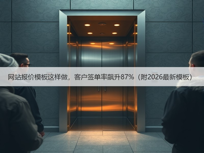 网站报价模板这样做，客户签单率飙升87%（附2026最新模板）