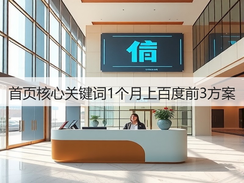 首页核心关键词1个月上百度前3方案