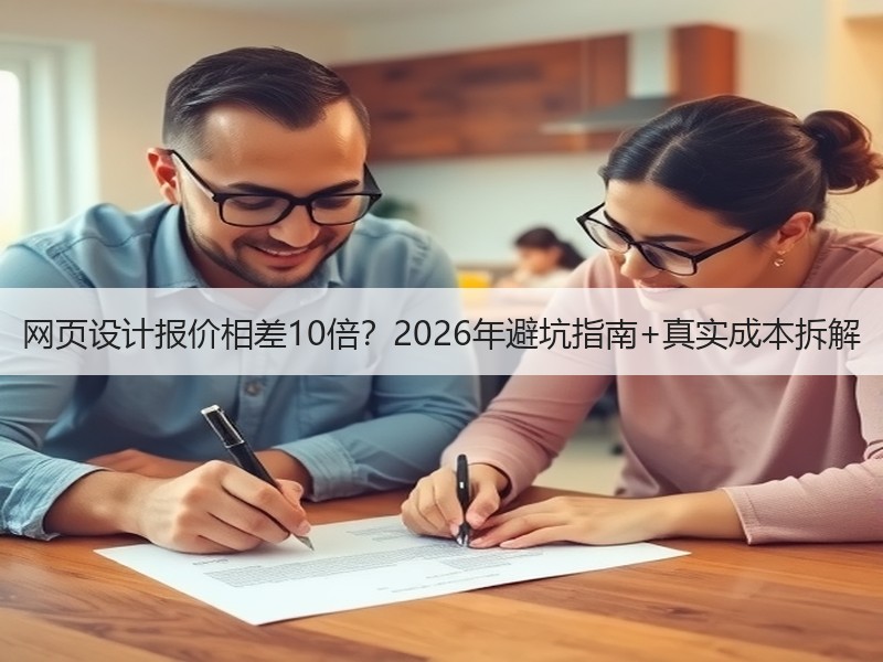 网页设计报价相差10倍？2026年避坑指南+真实成本拆解