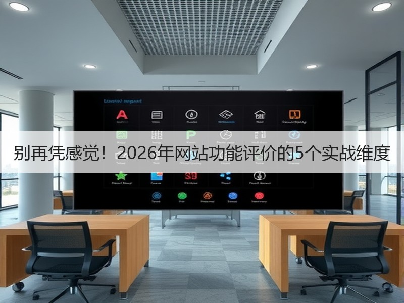 别再凭感觉！2026年网站功能评价的5个实战维度