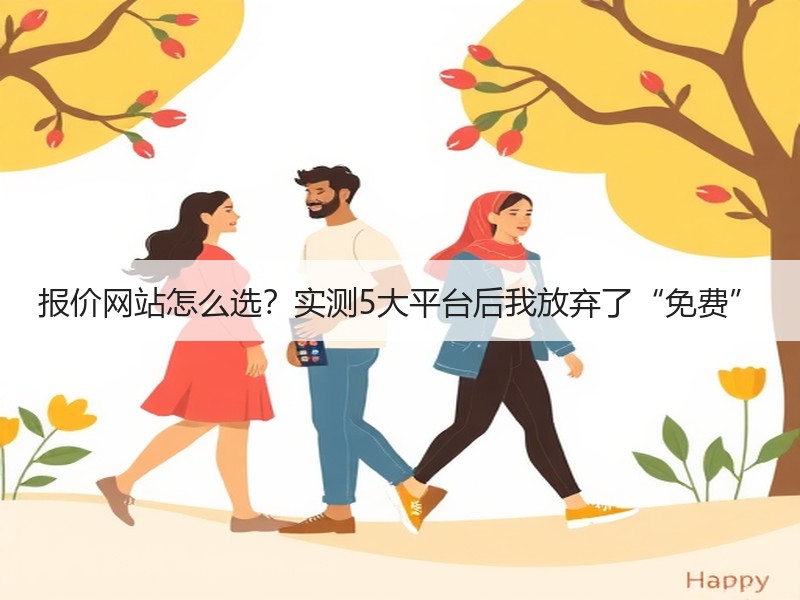 报价网站怎么选？实测5大平台后我放弃了“免费”