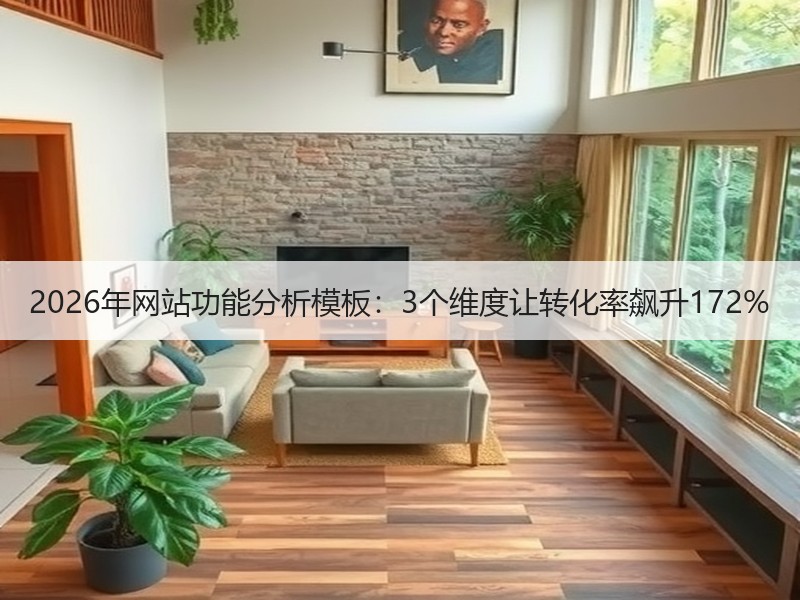 2026年网站功能分析模板：3个维度让转化率飙升172%