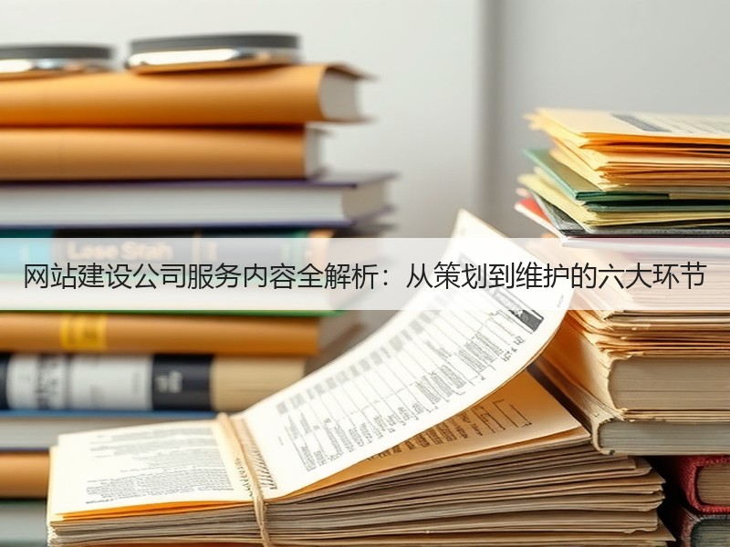 网站建设公司服务内容全解析：从策划到维护的六大环节