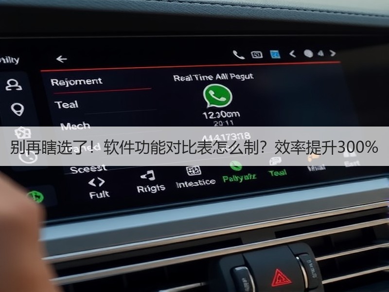 别再瞎选了！软件功能对比表怎么制？效率提升300%