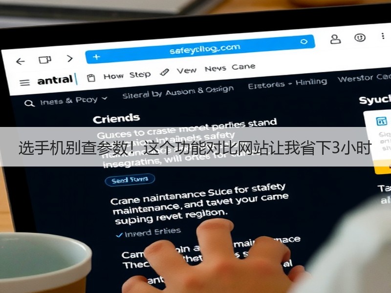 选手机别查参数！这个功能对比网站让我省下3小时