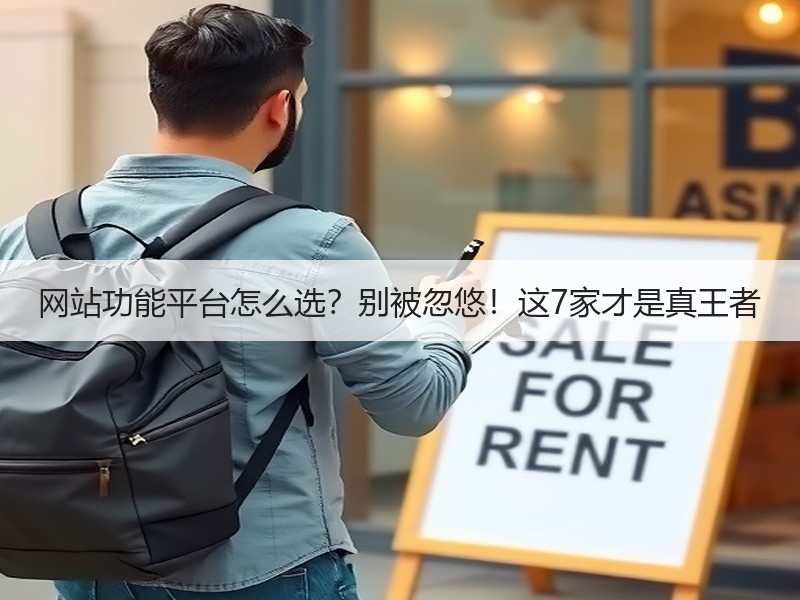 网站功能平台怎么选？别被忽悠！这7家才是真王者
