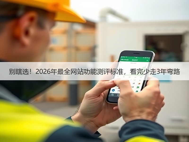 别瞎选！2026年最全网站功能测评标准，看完少走3年弯路