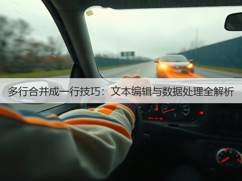 多行合并成一行技巧：文本编辑与数据处理全解析