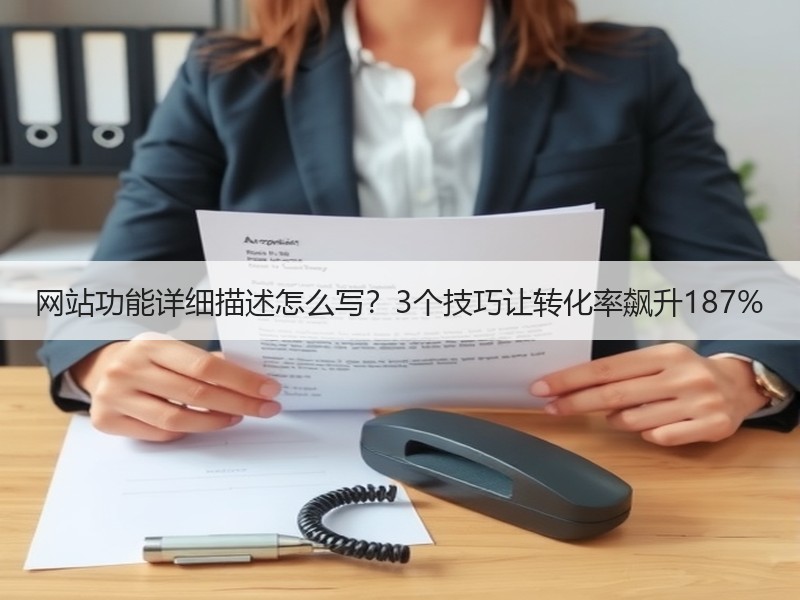 网站功能详细描述怎么写？3个技巧让转化率飙升187%