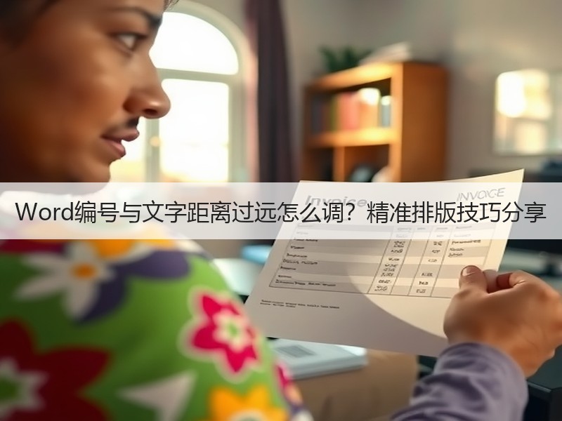 Word编号与文字距离过远怎么调？精准排版技巧分享