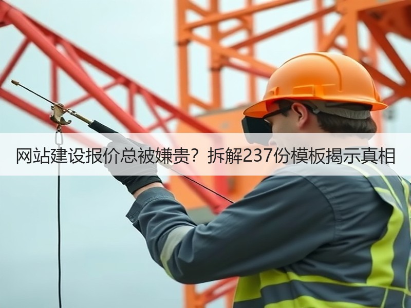 网站建设报价总被嫌贵？拆解237份模板揭示真相