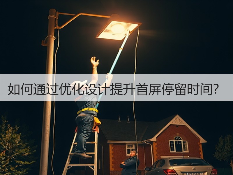 如何通过优化设计提升首屏停留时间？