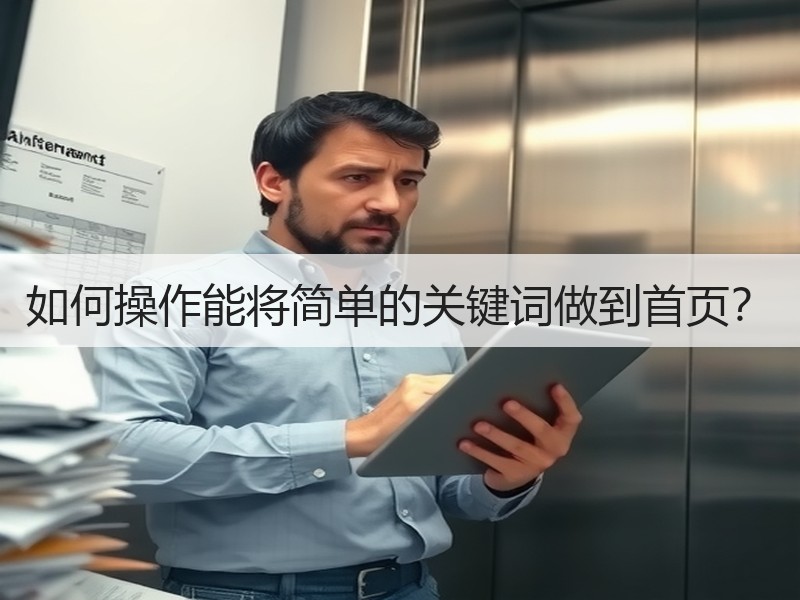 如何操作能将简单的关键词做到首页？