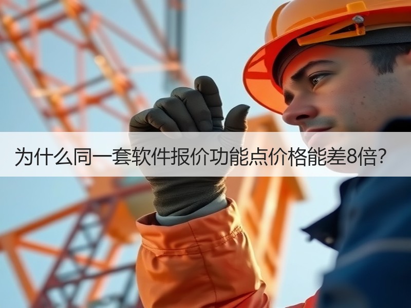 为什么同一套软件报价功能点价格能差8倍？