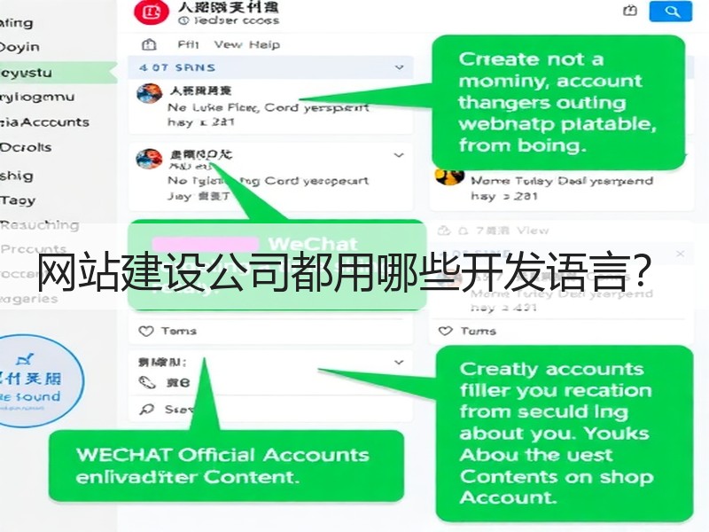 网站建设公司都用哪些开发语言？