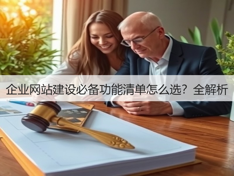 企业网站建设必备功能清单怎么选？全解析