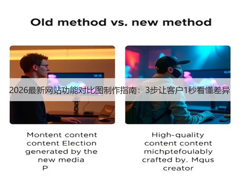 2026最新网站功能对比图制作指南：3步让客户1秒看懂差异