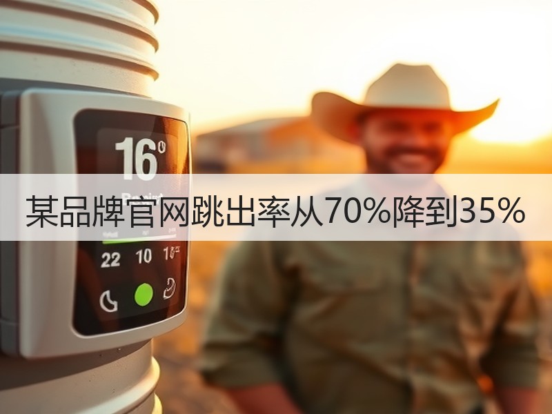 某品牌官网跳出率从70%降到35%