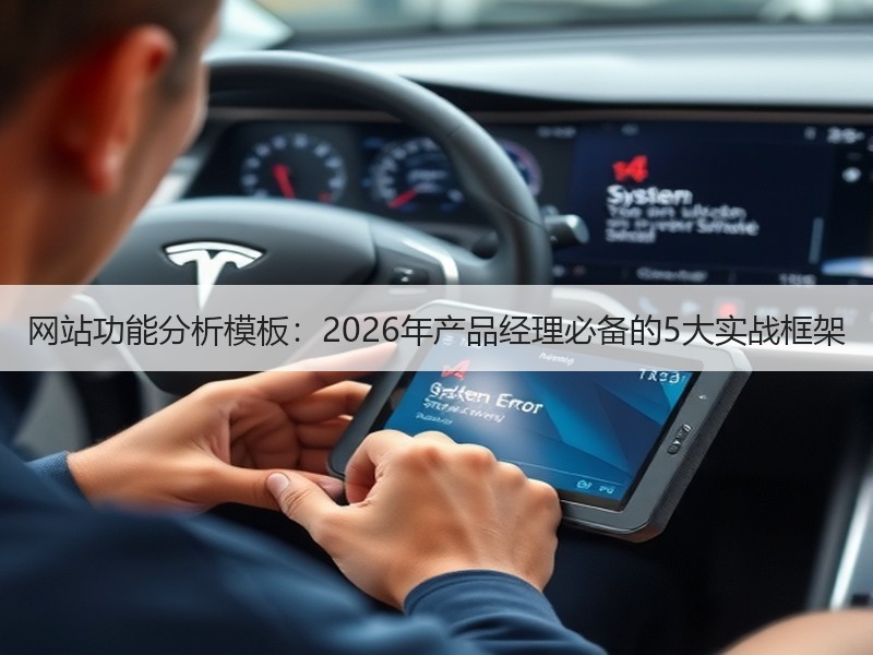网站功能分析模板：2026年产品经理必备的5大实战框架