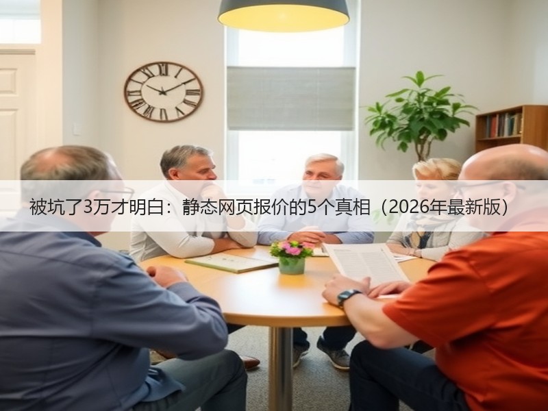 被坑了3万才明白：静态网页报价的5个真相（2026年最新版）