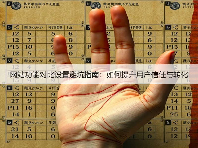 网站功能对比设置避坑指南：如何提升用户信任与转化