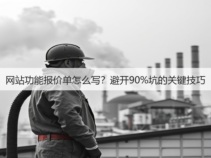 网站功能报价单怎么写？避开90%坑的关键技巧