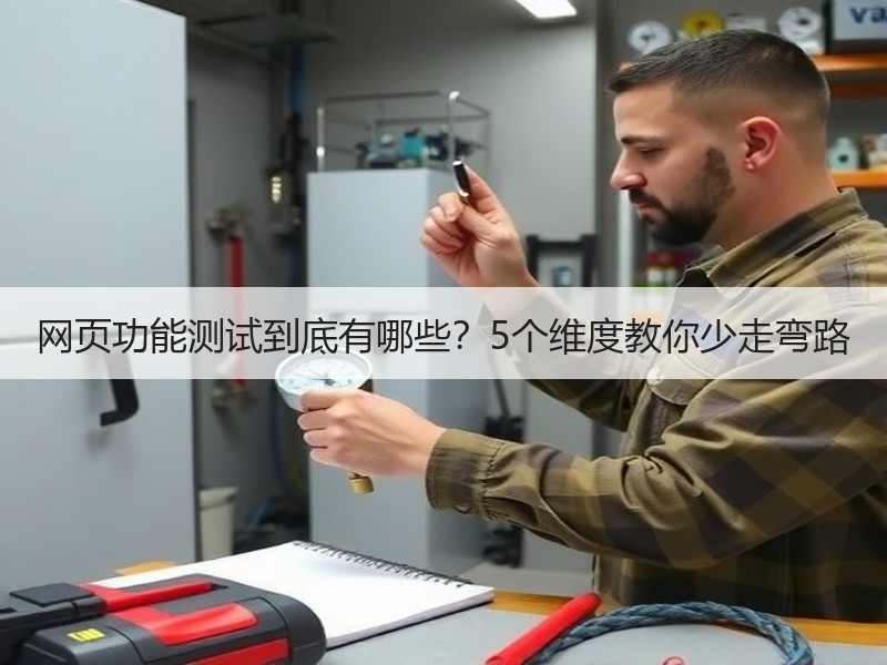 网页功能测试到底有哪些？5个维度教你少走弯路