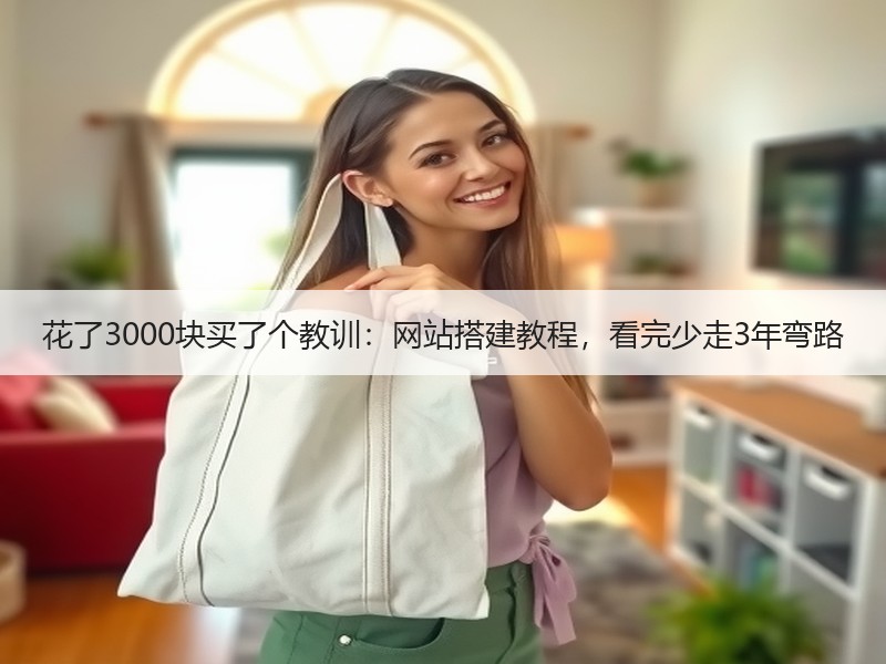 花了3000块买了个教训：网站搭建教程，看完少走3年弯路
