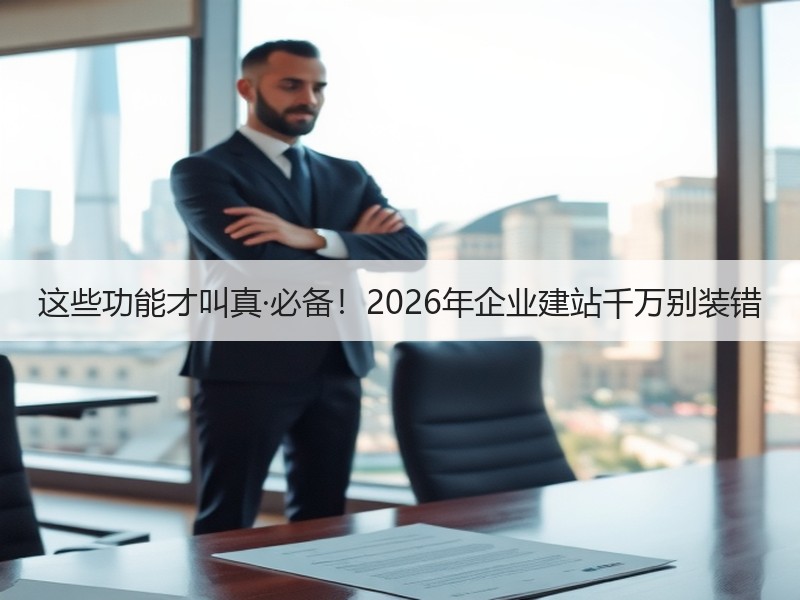 这些功能才叫真·必备！2026年企业建站千万别装错