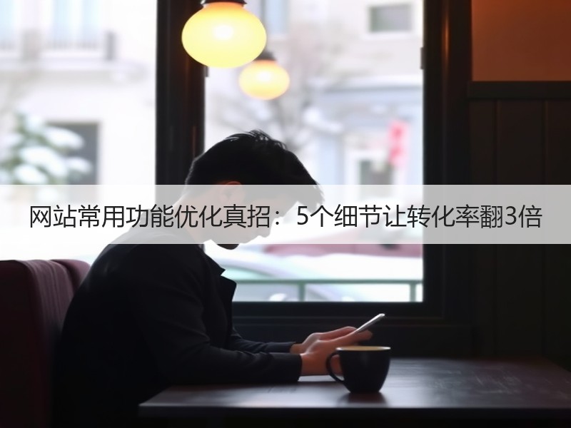 网站常用功能优化真招：5个细节让转化率翻3倍