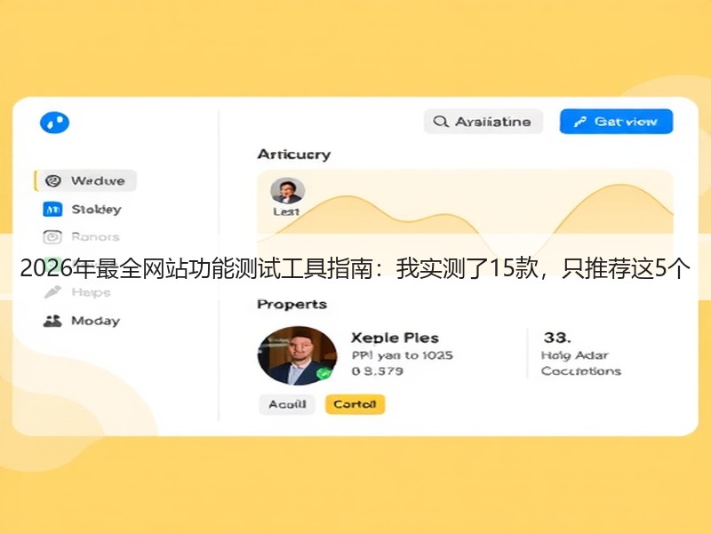 2026年最全网站功能测试工具指南：我实测了15款，只推荐这5个