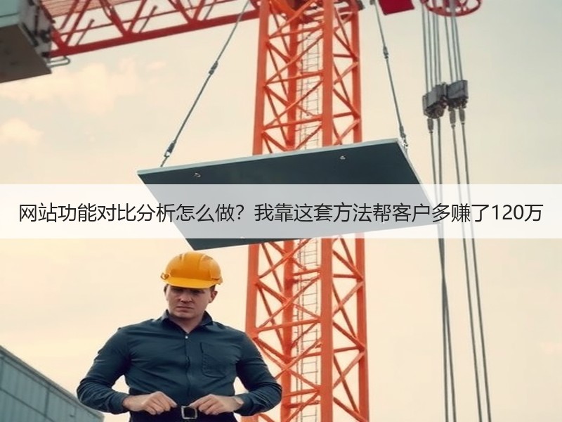网站功能对比分析怎么做？我靠这套方法帮客户多赚了120万
