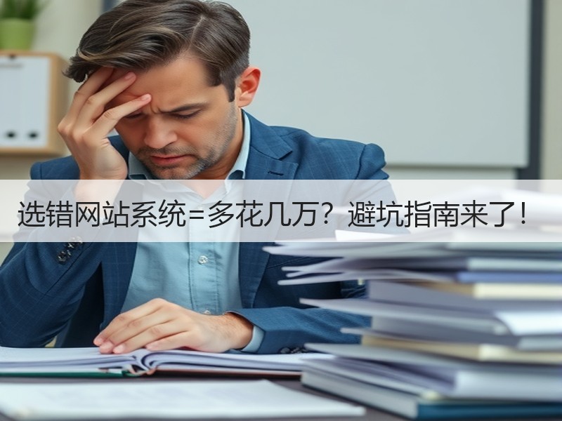 选错网站系统=多花几万？避坑指南来了！