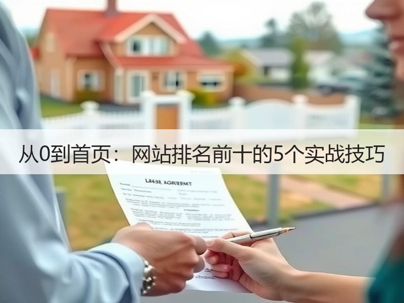 从0到首页：网站排名前十的5个实战技巧