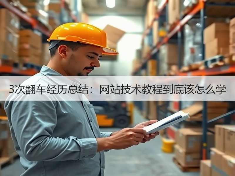 3次翻车经历总结：网站技术教程到底该怎么学