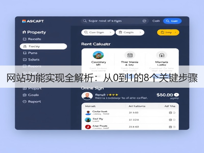 网站功能实现全解析：从0到1的8个关键步骤