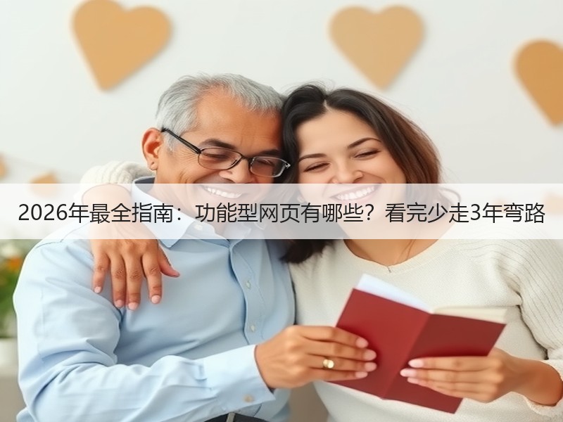 2026年最全指南：功能型网页有哪些？看完少走3年弯路