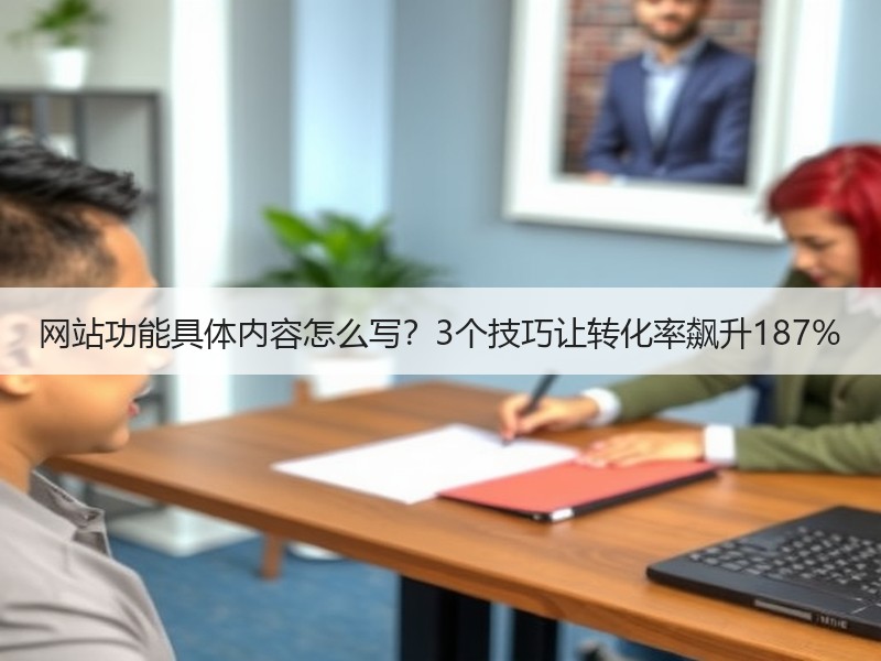 网站功能具体内容怎么写？3个技巧让转化率飙升187%