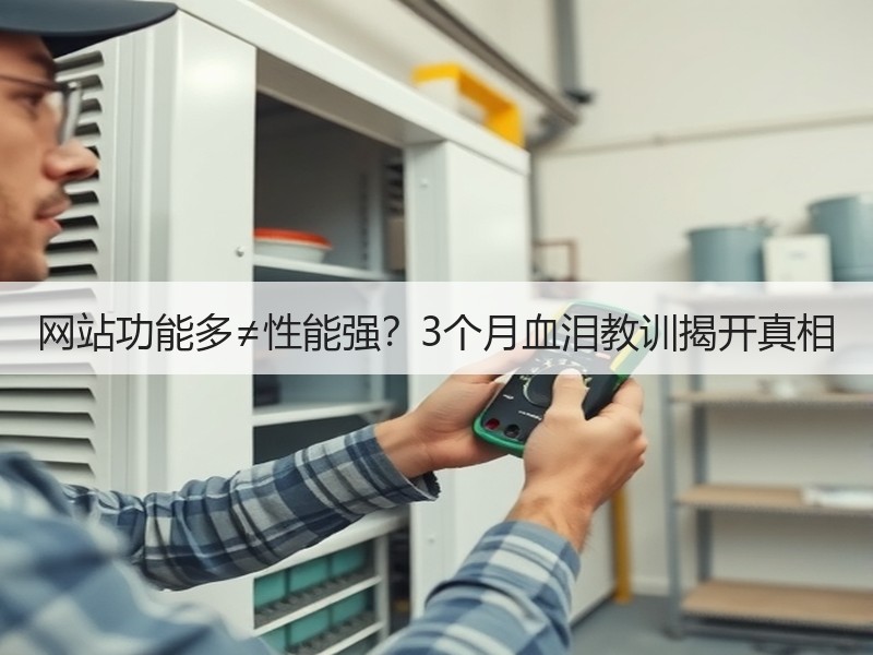 网站功能多≠性能强？3个月血泪教训揭开真相